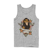 Men's Lion King Scar Surrounded By Idiots Tattoo  Adult Tank Top