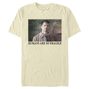 Men's Supernatural Castiel Humans Are Fragile  Adult T-Shirt