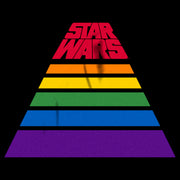 Men's Star Wars Pride Rainbow Stripe Pyramid Logo  Adult T-Shirt