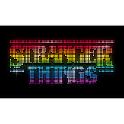 Men's Stranger Things Sparkling Rainbow Logo  Adult Long Sleeve Shirt