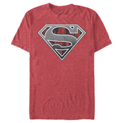 Men's Superman Logo Grunge  Adult T-Shirt