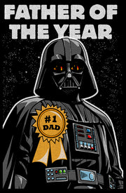 Men's Star Wars Darth Vader Father of the Year Badge  Adult T-Shirt