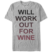 Women's CHIN UP Work Out For Wine  Adult Boyfriend Tee