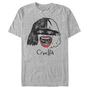 Men's Cruella Look Fabulous Drawing  Adult T-Shirt