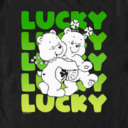 Men's Care Bears St. Patrick's Day Good Luck Bear and Funshine Bear Lucky  Adult T-Shirt