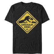 Men's Jurassic Park Dinosaur Crossing Sign  Adult T-Shirt