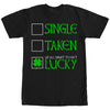 Men's Lost Gods Single Taken Lucky  Adult T-Shirt