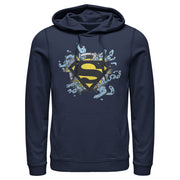 Men's Superman Logo Broken Chain  Adult Pull Over Hoodie