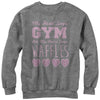 Women's CHIN UP Head Says Gym Heart Says Waffles  Adult Sweatshirt