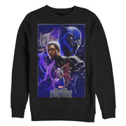 Women's Marvel Black Panther 2018 Character Collage  Adult Sweatshirt