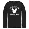 Men's Mickey & Friends This Family Is in Vacation Mode  Adult Long Sleeve Shirt