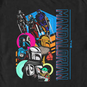 Men's Star Wars: The Mandalorian Colorful Retro Poster  Adult T-Shirt