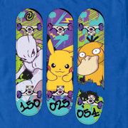 Men's Pokemon Mewtwo, Pikachu, and Psyduck Skateboard Decks  Adult T-Shirt