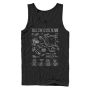 Men's Despicable Me Gru Plans to Steal Moon  Adult Tank Top