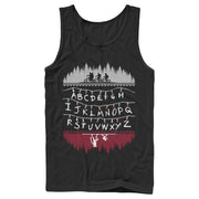 Men's Stranger Things Alphabet Lights  Adult Tank Top