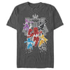 Men's Power Rangers Geometric Megazord Team  Adult T-Shirt