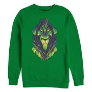 Men's Lion King Scary Geometric Scar  Adult Sweatshirt