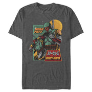 Men's Star Wars Boba Fett Bounty Hunter Katakana  Adult T-Shirt