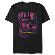 Men's Marvel Hawkeye and Kate Bishop Distressed  Adult T-Shirt