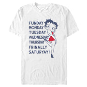 Men's Betty Boop Days of the Week  Adult T-Shirt