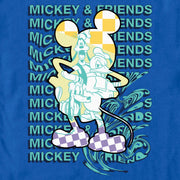 Men's Mickey & Friends Warped Silhouette  Adult T-Shirt