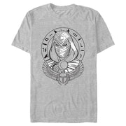 Men's Marvel: Moon Knight Winged Scarab Portrait Sketch  Adult T-Shirt