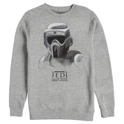 Men's Star Wars Jedi: Fallen Order Grayscale Scout Trooper  Adult Sweatshirt