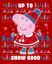 Men's Peppa Pig Christmas Up to Snow Good  Adult T-Shirt