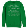 Women's CHIN UP Christmas Care Instructions  Adult Sweatshirt