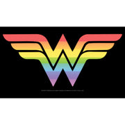 Men's Wonder Woman Rainbow Classic Logo  Adult T-Shirt