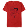 Men's Betty Boop Fan Club Heart  Adult T-Shirt