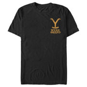 Men's Yellowstone Wear The Brand Pocket Logo  Adult T-Shirt