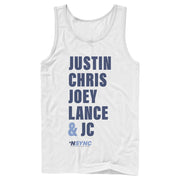 Men's NSYNC Band Name Stack  Adult Tank Top