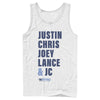 Men's NSYNC Band Name Stack  Adult Tank Top