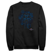 Men's Marvel Spider-Man: No Way Home Black Suit Blueprint  Adult Sweatshirt