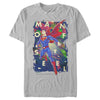 Men's Superman Man of Steel Rainbow  Adult T-Shirt