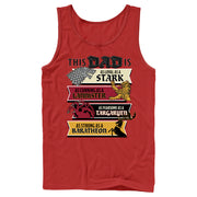 Men's Game of Thrones Father's Day This Dad Is... Four Houses  Adult Tank Top