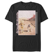 Men's Star Wars C-3PO and R2-D2 Desert Walk  Adult T-Shirt