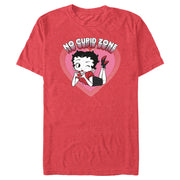 Men's Betty Boop No Cupid Zone  Adult T-Shirt