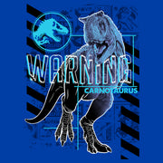 Men's Jurassic World: Dominion Warning Carnotaurus Dinosaur  Adult T-Shirt