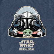 Men's Star Wars: The Mandalorian Grogu and Din Djarin Take Flight  Adult T-Shirt