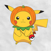 Men's Pokemon Halloween Pumpkin Pikachu  Adult Baseball Tee