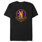 Men's Wednesday Nevermore Academy Crest  Adult T-Shirt