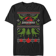 Men's Jurassic World Ugly Christmas Print  Adult T-Shirt