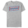 Men's Justice League Patriotic Frame Logo  Adult T-Shirt