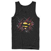 Men's Superman Logo Lightning  Adult Tank Top