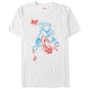 Men's Marvel Captain America Watercolor  Adult T-Shirt