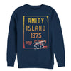 Men's Jaws Amity Island Population  Adult Sweatshirt