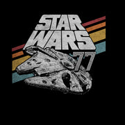 Men's Star Wars Retro 77 Millennium Falcon Stripes  Adult T-Shirt