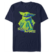 Men's Star Wars: The Mandalorian Grogu Green Logo  Adult T-Shirt